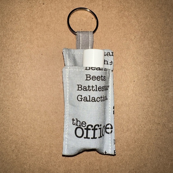 Handmade lip balm holder keychain- The Office print - Picture 1 of 4